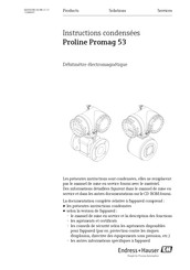 Endress+Hauser PROline promag 53 Instructions Condensées