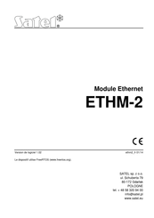 Satel ETHM-2 Mode D'emploi