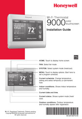 Honeywell 9000 Série Guide D'installation