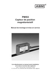 ASM POSIMAG PMIS3 Notice De Montage Et Mise En Service