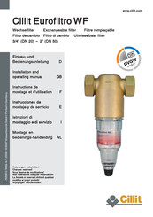 Cillit Eurofiltro WF Instructions De Montage Et D'utilisation