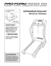 Pro-Form Clear-View Backlit Console 400 GI Manuel De L'utilisateur