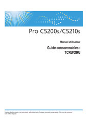 Ricoh Pro C5200S Manuel Utilisateur