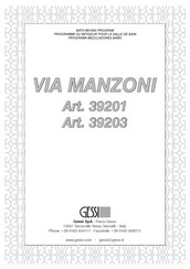 Gessi VIA MANZONI 39203 Notice