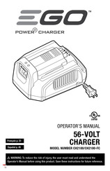 EGO POWER + CHARGER CH2100 Guide D'utilisation