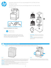 HP Color LaserJet Managed E87770dn Guide D'installation