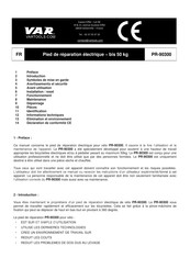 VAR PR-90300 Mode D'emploi