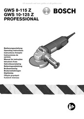Bosch GWS 8-115 Z PROFESSIONAL Instructions D'emploi