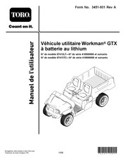 Toro Workman GTX Manuel De L'utilisateur