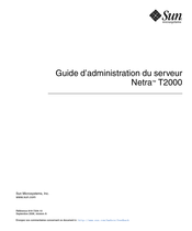 Sun Microsystems Netra T2000 Guide D'administration