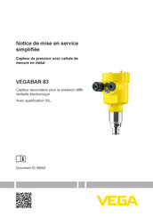 Vega VEGABAR 83 Notice De Mise En Service