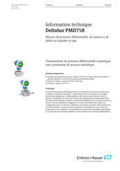 Endress+Hauser Deltabar PMD75B Information Technique