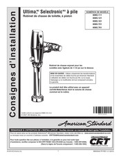 American Standard SELECTRONIC 6065.161 Consignes D'installation