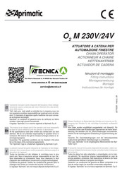 Aprimatic O2M 230V Instructions De Montage