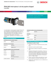 Bosch PAVIRO PVA-1KS Guide Rapide