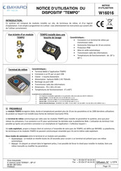 Talis BAYARD TEMPO Notice D'utilisation