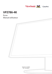 ViewSonic ColorPro VP2786-4K Manuel Utilisateur