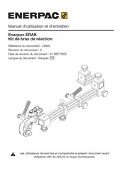 Enerpac ERAK3000 Manuel D'utilisation Et D'entretien