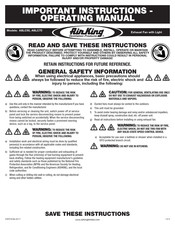 AirKing ASLC50 Instructions