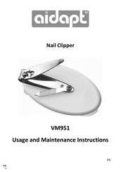 aidapt VM951 Instructions D'utilisation Et D'entretien