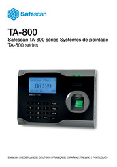 Safescan TA-800 Serie Mode D'emploi