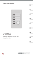 Klark Teknik CP8000UL Guide Rapide