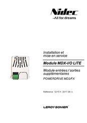Nidec MDX-I/O LITE Installation Et Mise En Service