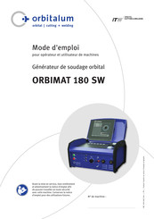 Orbitalum ORBIMAT 180 SW Mode D'emploi