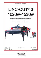 Lincoln Electric LINC-CUT S 1530w Instruction De Securite D'emploi Et D'entretien