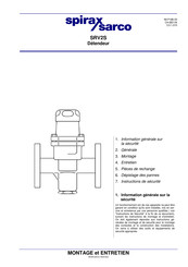 Spirax Sarco SRV2S Montage Et Entretien