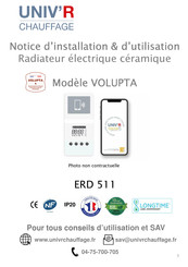 Univ'R Chauffage VOLUPTA Notice D'installation/D'utilisation