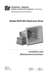 Federal Signal SST3-MV Mode D'emploi