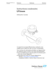 Endress+Hauser LPGmass Instructions Condensées
