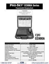Itm PRO-SET cps CC800A Serie Mode D'emploi