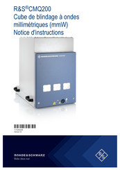 Rohde & Schwarz CMQ200 Notice D'instructions