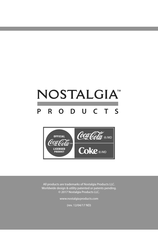 NOSTALGIA PRODUCTS Coca-Cola ICMP400COKE Instructions Et Recettes