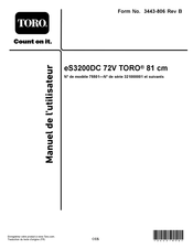 Toro eS3200DC Manuel De L'utilisateur
