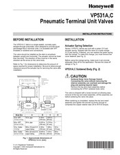 Honeywell VP531A Notice D'installation