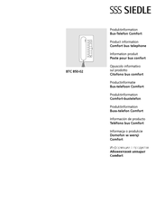 SSS Siedle BTC 850-02 Information Produit