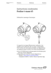 Endress+Hauser Proline t-mass 65 Instructions Condensées