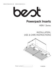 Best Powerpack Inserts HBN1 Serie Instructions D'installation, D'utilisation Et D'entretien