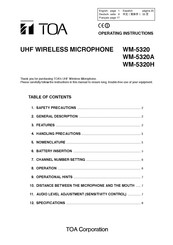 Toa WM-5320 Mode D'emploi