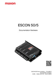 Maxon ESCON 50/5 Mode D'emploi