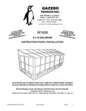 Gazebo Penguin W1608 Instructions Pour L'installation