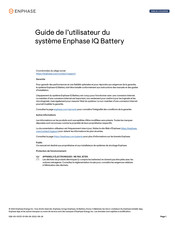 enphase IQ Battery Guide De L'utilisateur