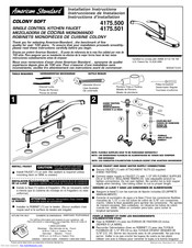 American Standard COLONY SOFT 4175.500 Instructions D'installation