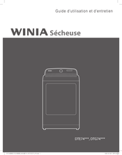 WINIA DTG74 Serie Guide D'utilisation Et D'entretien