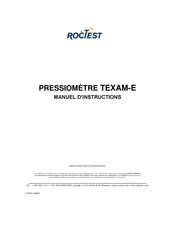 Roctest TEXAM-E Manuel D'instructions