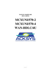 Acksys WAN-HDLC/4U Manuel