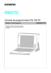 Siemens SIMATIC PG 720 PII Mode D'emploi